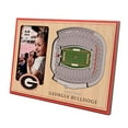 thumbnail image 1 of YouTheFan NCAA Georgia Bulldogs 3D StadiumViews Cadre Photo, 12 "x 8", 1 of 5