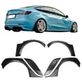 thumbnail image 2 of Ikon Motorsports Fender Flares Compatible With 2017-2023 Tesla Model 3 All Models, ABS IKON Style Unpainted Black Front Rear Right Left Sanded Wheel Cover Protector 6PCS, 2 of 9