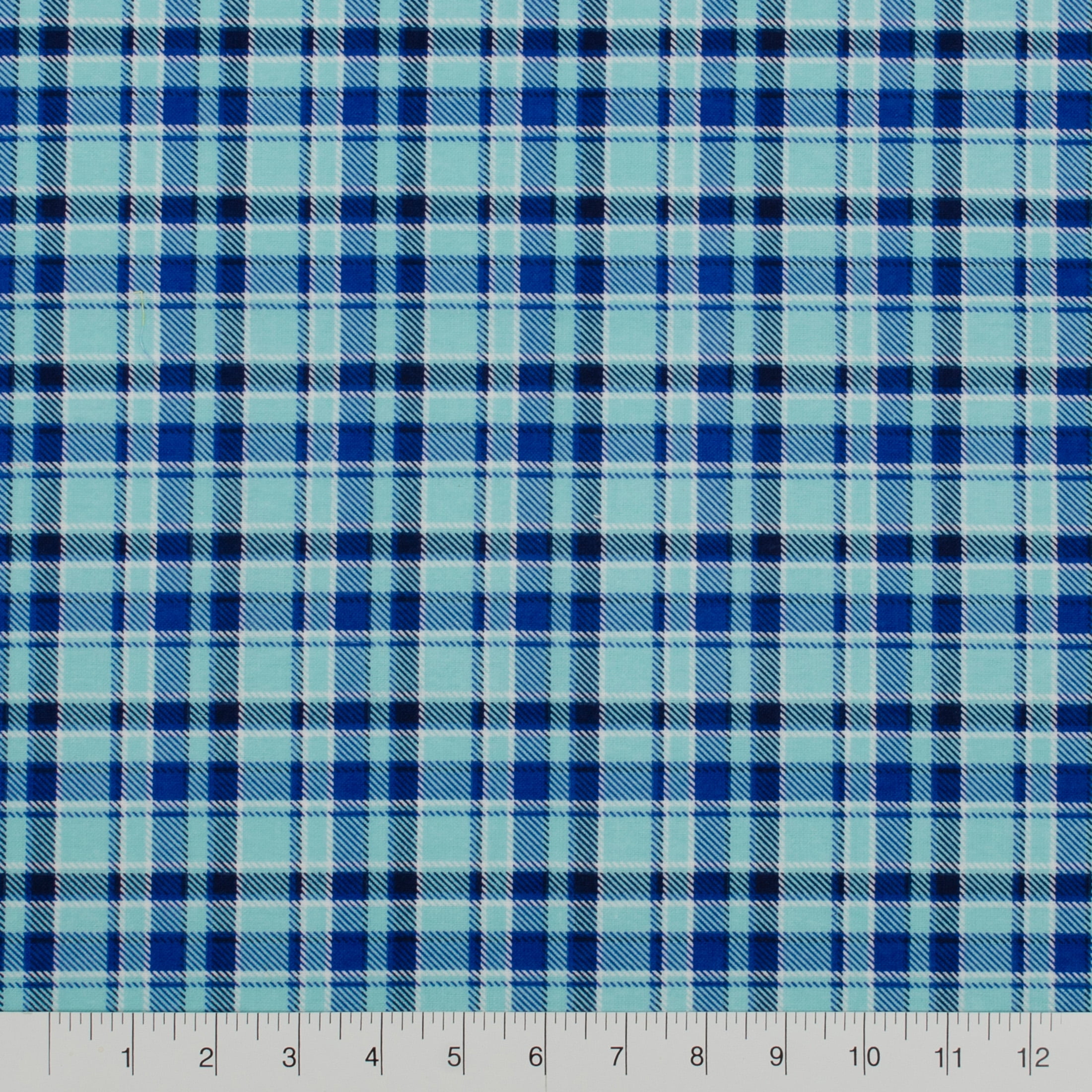 Cotton Fabric - Novelty Fabric - A Little Handy Tape Measure Rulers  Carpenter Tool Blue - 4my3boyz Fabric
