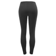 thumbnail image 4 of FashionMille Women's Solid Basic High Waisted Elastic Jersey Full Length Leggings Pant, 4 of 5