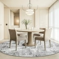 thumbnail image 2 of SIXHOME Modern Abstract Round Rugs for Living Room Washable Rugs 6Ft Circle Soft Neutral Carpet Rug for Bedroom Dining Room Office Aesthetic Home Decor Gray, 2 of 6
