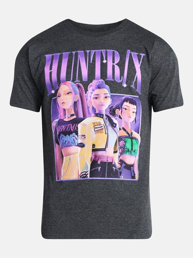 KPop Demon Hunters Men's and Big Men's Huntrix Graphic Tee, Sizes