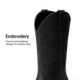 thumbnail image 5 of DREAM PAIRS Women's Cowboy Boots Mid Calf Western Cowgirl Boots Wide Square Toe Pull-On Embroidered Boots with Block Heel, 5 of 8