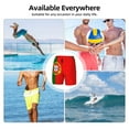 thumbnail image 7 of Mens Swim Trunks Portugal Flag Quick Dry Board Shorts with Compression Liner, 7 of 7