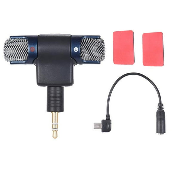 Micrófono + Adaptador De Micrófono Para Accesorios para Micrófono Estéreo Externo Cable Adaptador De Micrófono USB De 3, Cámara De Macarena Micrófono externo de la cámara