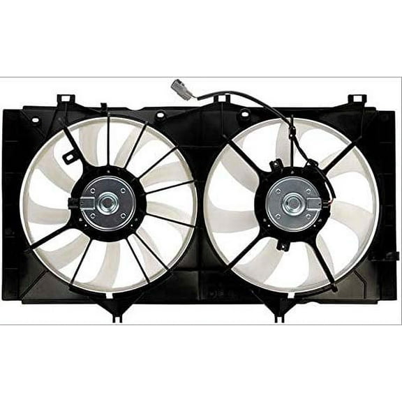 Dual Radiator and Condenser Fan Assembly - Pacific Best Inc. Fit/For TO3115163 10-10 Toyota Camry 4Cy Manual, 11-11 Camry 2.5L, 09-16 Venza 2.7L With Tow Package