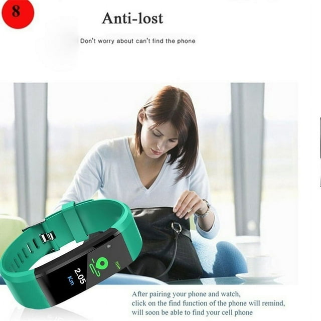 Activity Tracker Fitness Watch with Heart Rate Monitor Blood Pressure Monitor Waterproof Smart Watch with Sleep Monitor Calorie Counter Pedometer