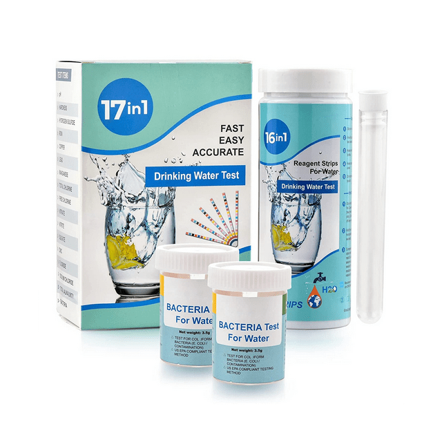 17-in-1 Complete Water Test Kit ,100 Strips + 2 Water Testing Kits for Drinking Water Easy Testing, PH, Lead