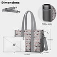thumbnail image 4 of Teacher Tote Bag,Animal Beagle Cute Dog Teacher Utility Tote Bag,Large Work Tote Bags for Women with Multiple Pockets,Top Zipper Closure,13.8x10.6x6.7 Inch, 4 of 4