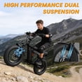 thumbnail image 6 of ESKUTE Electric Fat Tire E-Bike for Adults & Teens – 750W Motor (1500W Peak), 28MPH, 48V 13Ah Battery, 16"x4" All-Terrain, 7-Speed, Front Suspension , Black, 6 of 8