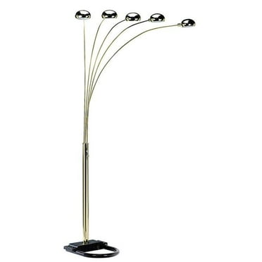 84 in. 5 Arms Arch Floor Lamp - Polish Brass