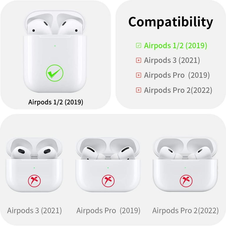 Airpods Silicone Case for Airpods 1&2 Soft Silicone 3D Designer