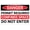 Warning Sign 2, variant on Danger Permit Required Confined Space Sign - 8"x12" UV Ink Printed Aluminum Sign for House Business, Confined Space, Industrial Tank, Safety Permit Zone