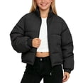 thumbnail image 7 of Bixock Toddler Girls Puffer Jackets Girls Winter Coats Kids Padded Coat Outerwear Long Sleeve Lapel Collar Zip Front Thermal Winter Jacket for Kids 2-15Years, 7 of 7