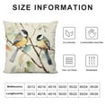 thumbnail image 6 of ARISTURING  Spring Summer Birds Decorative Throw Pillow Covers 2pcs Chickadee Goldfinch Bluebird Porch Outdoor Home Decor, Sparrow Branches Vintage Couch Cushion Case, 6 of 6