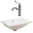 thumbnail image 1 of 20.75-in. W CSA Rectangle Bathroom Undermount Sink Set In White - Chrome Hardware AI-23103, 1 of 7