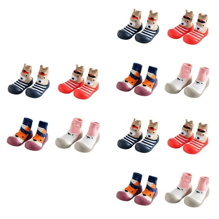 

3pcs Infant Cartoon Design Soft Rubber Bottom Anti- for Slip Floor Socks Newborn Baby Big Head Shoes