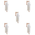 thumbnail image 3 of Qarigey Pantalones de pierna ancha de cintura alta para mujer de verano - Estilo delgado para una comodidad aireada Ventilar Blanco M 1 Type2 NO2, 3 of 6