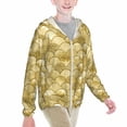 thumbnail image 2 of Honeii Mermaid Fish Scale Print Sun Protection Jacket Hooded Cooling Shirt with Pockets Hiking Outdoor Performance-XX-Large, 2 of 7