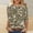 Tops-140Multicolor, variant on LEKWK Boho Tops for Women Paisley Floral Print Vintage Tees Round Neck Casual Shirts 3/4 Sleeve Art Graphic Vacation outfits