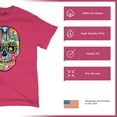 thumbnail image 4 of Tee Hunt Dean Russo Sugar Skull T-Shirt Day of The Dead Neon Calaver Men's Tee, Hot Pink, 4X-Large, 4 of 5