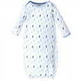 thumbnail image 4 of Luvable Friends Baby Boy Cotton Long-Sleeve Gowns 3pk, Boy Clouds, 0-6 Months, 4 of 4