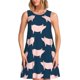 thumbnail image 1 of Easygdp Pig 1 para Vestido Transpirable de Mujer, Vestido Suelto de Manga Corta con Pliegues y Bolsillos para el Verano, 1 of 7