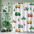 thumbnail image 3 of Shower Curtain, Cartoon Trucks Green Pine Tree Waterproof Shower Curtain Set with Hooks for Bathroom Showers,Stalls and Bathtubs,36x72In Colorful Polka Dots, 3 of 9
