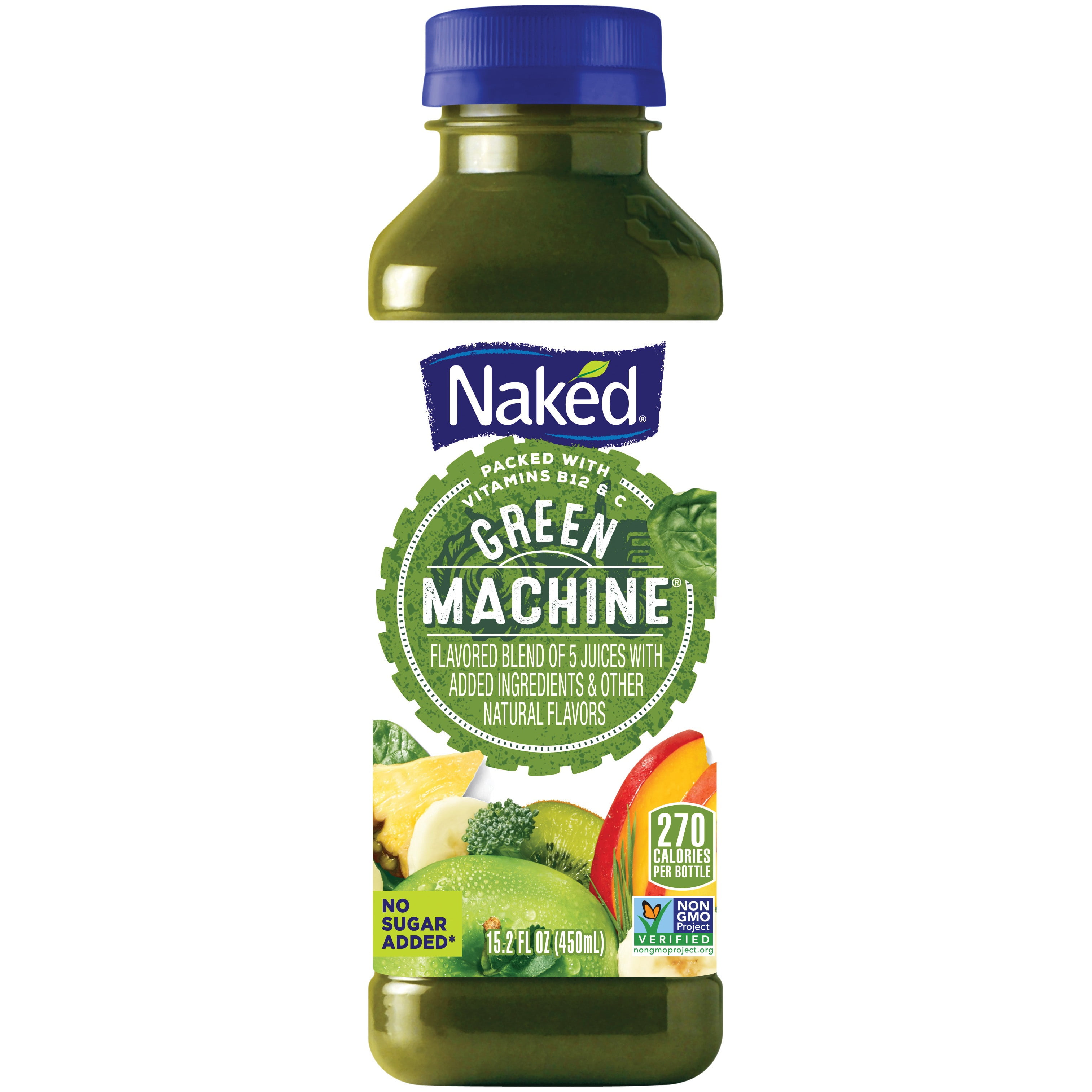 Naked Juice Boosted Smoothie Green Machine 15 2 Oz Bottle Walmart