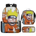 thumbnail image 1 of Narutos Backpack Hatake Kakasis Student Backpack Children's Waterproof Backpack Three Piece Set Children's Birthday Gift, 1 of 5