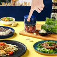 thumbnail image 4 of Mini Food Processor - 250ml Cordless Electric Mini Garlic Chopper With 3 Sharp B Food Blender, Usb Charging Small Food Processor Grinder For Fruits, 4 of 5