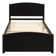 thumbnail image 6 of Tcbosik Platform Bed with Trundle, Twin Size Bed Frame with Headboard, Wood Slats Support, No Box Spring Needed, Espresso, 6 of 8