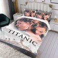 thumbnail image 3 of Película Titanic Conjunto de sábanas temático, trío de piezas, cómodo y amigable con la piel, diseño único, regalo de decoración para el hogar para familiares, amigos y fans,140cm *210cm, 3 of 6