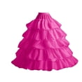 thumbnail image 4 of Women's A Line Petticoats Floor Length Wedding Petticoats Skirts Prom Dresses Skirts Hot Pink One Size, 4 of 4