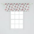 thumbnail image 2 of Ambesonne Rose Window Valance, Pink Blossom English Flora, 54" X 18", Reseda Green Pink, 2 of 3