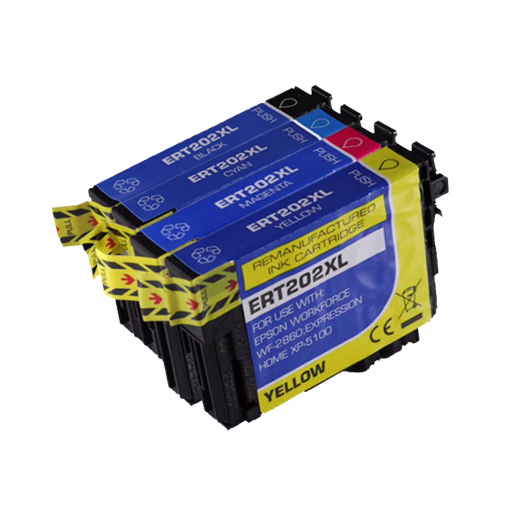 4 Pack, variant on 1PK High-Yield Magenta Ink Cartridge with Chip Compatible for Epson 202XL Compatible for Epson XP-5100 WF-2860