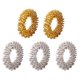 thumbnail image 1 of FELTECHELECTR 5 anillos de masaje con pinchos para dedos, anillo de acupresión sensorial, juguete antiestrés para niños y adultos (2 anillos dorados + 3 anillos plateados), 1 of 6