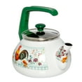 thumbnail image 2 of Enameled Aluminum Tea Kettle Golden Rooster Enamel Kettle 2.3-qt. (2.2 L) Hot Water TeaKettle pot for Stovetop Teapot Ideal for Camping, 2 of 9