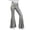 Silver, variant on Casual High Waist Flare Pants Stretchy Thin Gold Print Trousers Bootcut Bottoms Women'S Casual Pants Orange Xxl