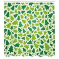 thumbnail image 3 of Ambesonne Christmas Shower Curtain, Fir Tree Silhouettes, 69"Wx70"L, Apple Green Fern Green, 3 of 3