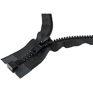 Mandala Crafts 2 Way Zipper – Heavy Duty Two Way Zipper with Two Way Jacket  Zipper Pull - #10 Dual Metal Separating Med Weight 2 Way Metal Coat Zipper