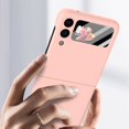 thumbnail image 4 of MonsDirect for 6.7 inch Samsung Galaxy Z Flip 3 5G Case 2021, Slim Hard PC Back Anti-Drop Shockproof Full Coverage with Rear screen Lens Protector Cover for Samsung Galaxy Z Flip 3, Pink, 4 of 6