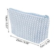 thumbnail image 3 of 1 Pc Bolsa de Maquillaje Trapezoidal para Mujeres para Vacaciones Actividades al Aire Libre Viaje de Felpa Azul, 3 of 3