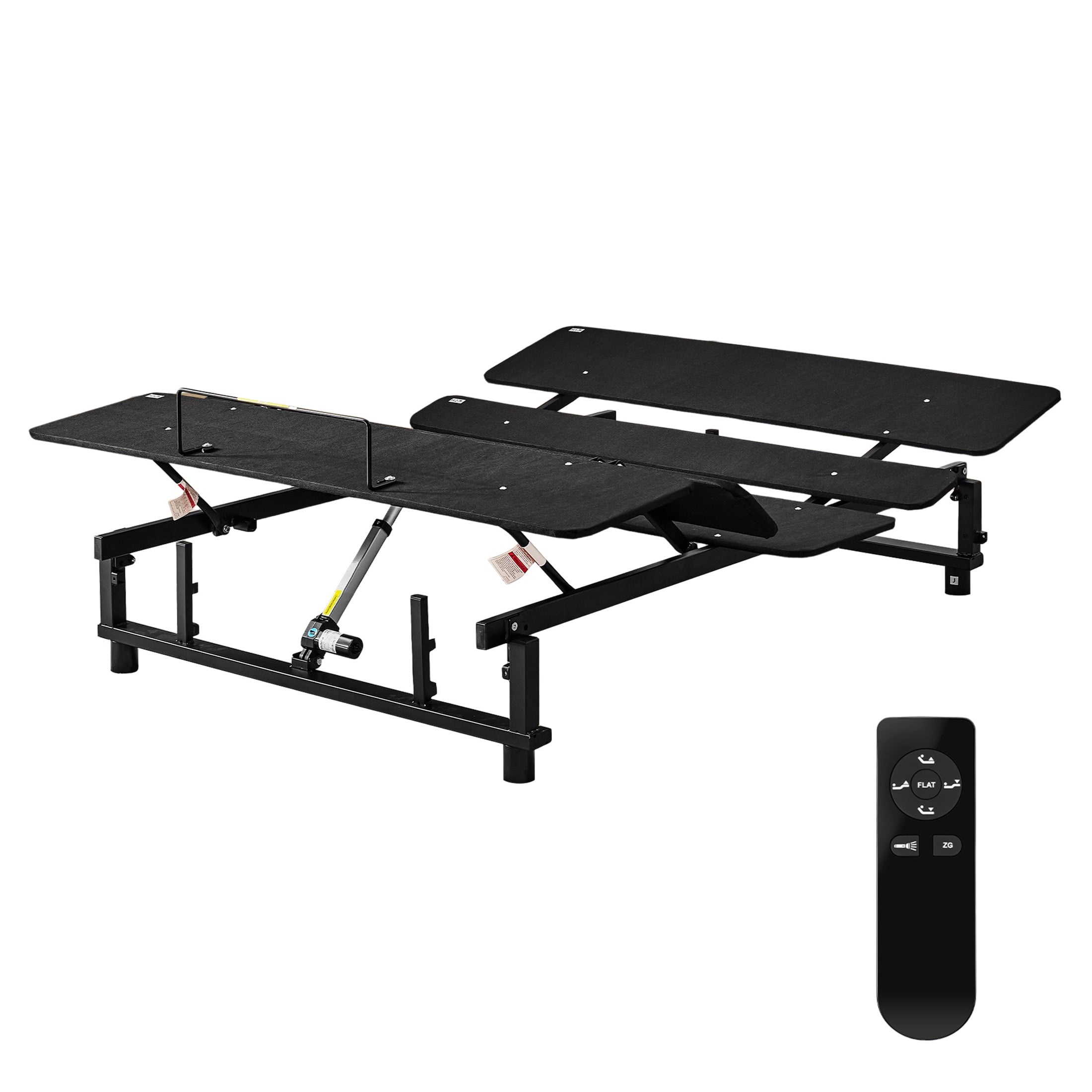 Aukfa Adjustable Bed Frame Base King, Wireless Remote, Quiet Dual OKIN Motor, Segmented Design, Zero Clearance, Zero Gravity, Black