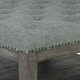 thumbnail image 2 of Fabric Upholstered Ottoman Cocktail Table with Open Bottom Shelf, Gray- Saltoro Sherpi, 2 of 5