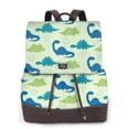 thumbnail image 1 of Disketp Cute Dinosaur Blue Green Mochila de Cuero para Mujer, Bolso de Espalda Antirrobo con Estilo para Viaje, Trabajo y Uso Diario, 1 of 4