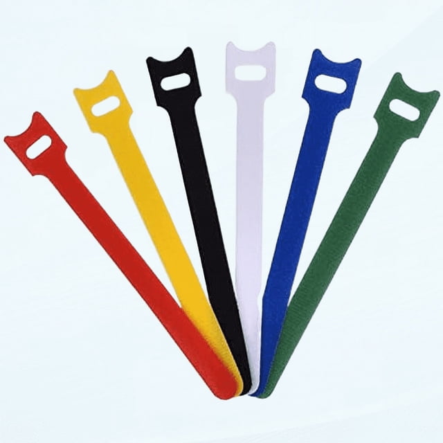 Organizador de cables Brida de velcro Cable de datos Cinta de velcro Cable de alimentación de velcro autoadhesivo Brida de hilo de pescar, reutilizable (50 piezas) pokychromatic