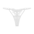 thumbnail image 2 of Elainilye Fashion Women's Panties Comfortable Loose Lace Funny Underpants Casual Thong Panties Bikini Underwear,White, 2 of 4