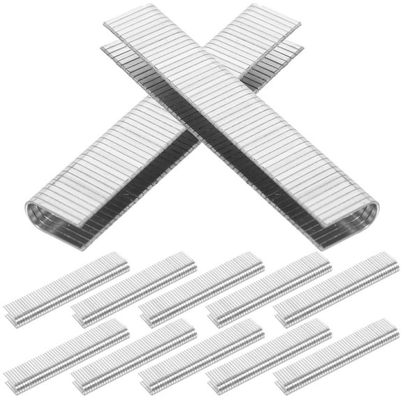 LEORX 1000Pcs Carbon Steel U Shape Pneumatic Staples for Woodworking Projects 0.47X0.24X0.05In