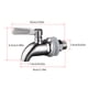 thumbnail image 5 of Toystoory Grifo de espiga para dispensador de agua de acero inoxidable - Superficie lisa Fácil de limpiar Acero inoxidable de grado alimenticio Decoración del hogar 16 mm, 5 of 6
